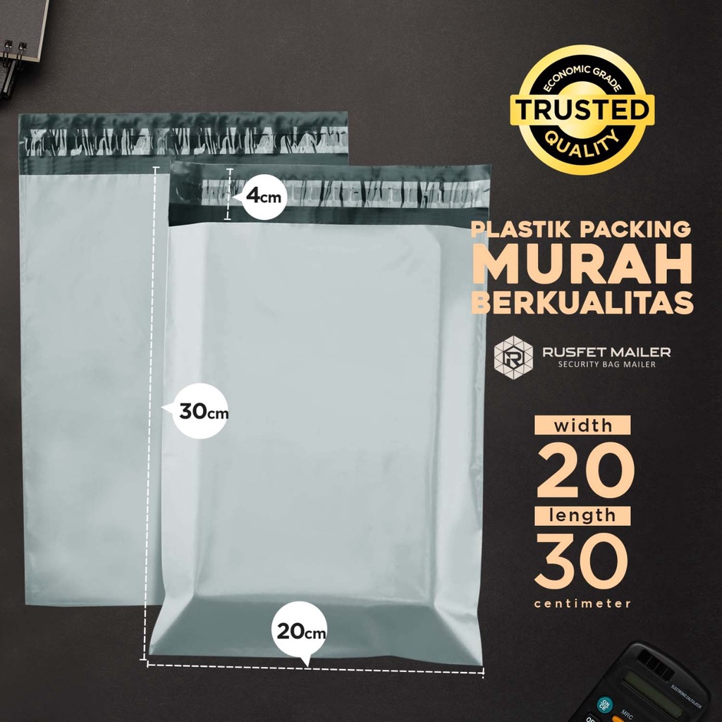 

Polymailer Ekonomis Light Gray | Plastik Packing Online Murah - 20x30