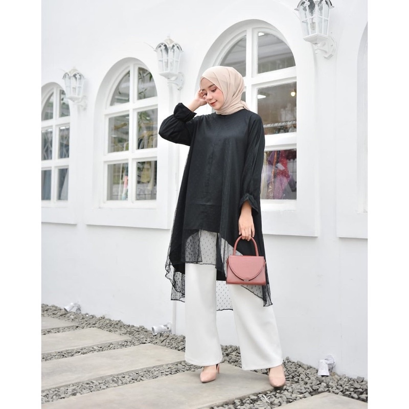 Atasan Tunik Wanita Kondangan Terbaru Outfit Lamaran Simpel Baju Atasan Wanita Lamaran Modern Tunik 