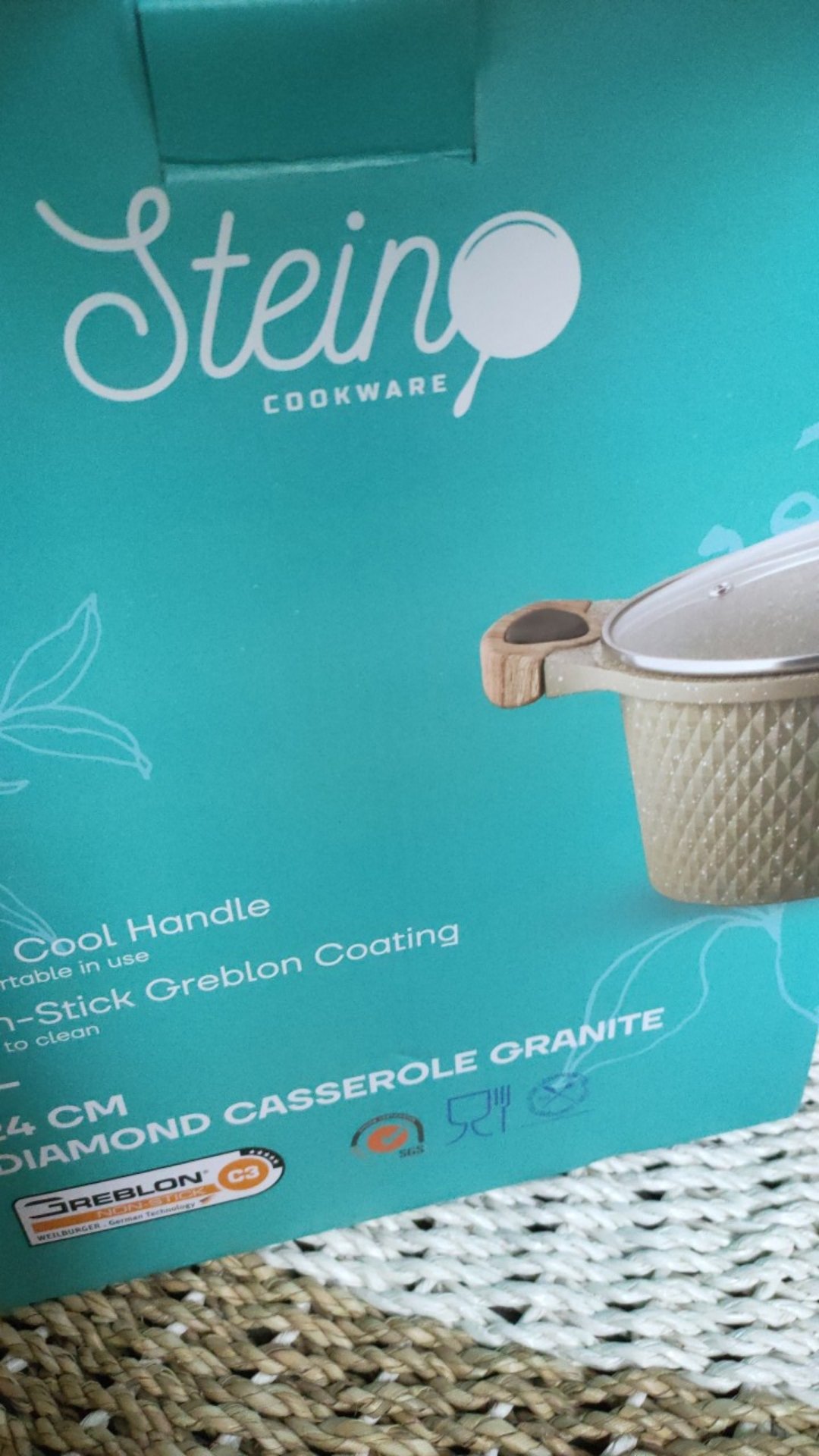 Stein Cookware Diamond Casserole Pot 24 Cm Peralatan Masak Dapur Murah