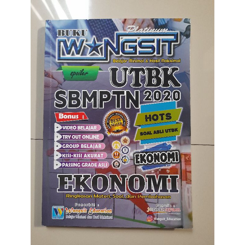 Buku Wangsit UTBK EKONOMI SOSHUM PLATINUM 2020 (Bekas)