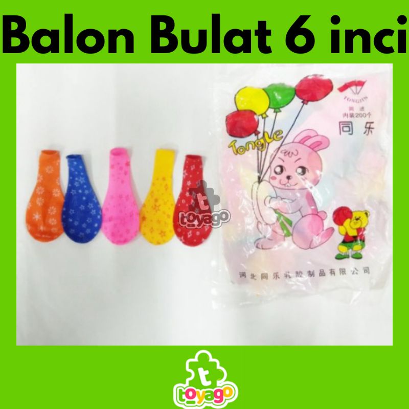 Balon Bulat 6 Inchi/ Balon Bulat Kecil Isi+- 200pcs Grosir Murah