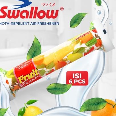 ➨ SWALLOW isi 6 pcs pc Fruit Fresh / Floral Fresh isi6 Kamper Kotak Toilet Ruangan Kamar Mandi 200gr