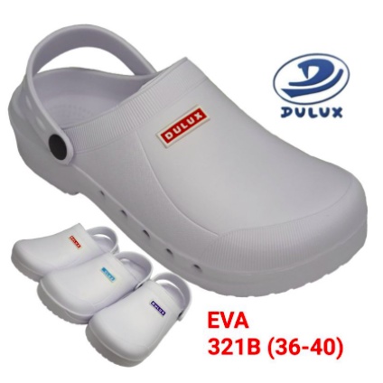 DX-321B Sendal Baim Putih / Sandal Perawat / Sandal Dokter / Sandal Laboratorium / Sandal Praktek Merek Dulux Ukuran 36-40