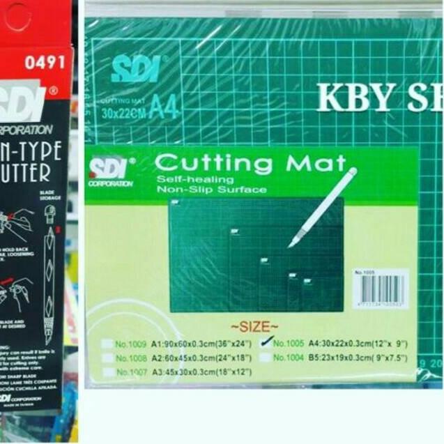 

♣ PAKET CUTTING MAT A4 + CUTTER PEN SDI ♦