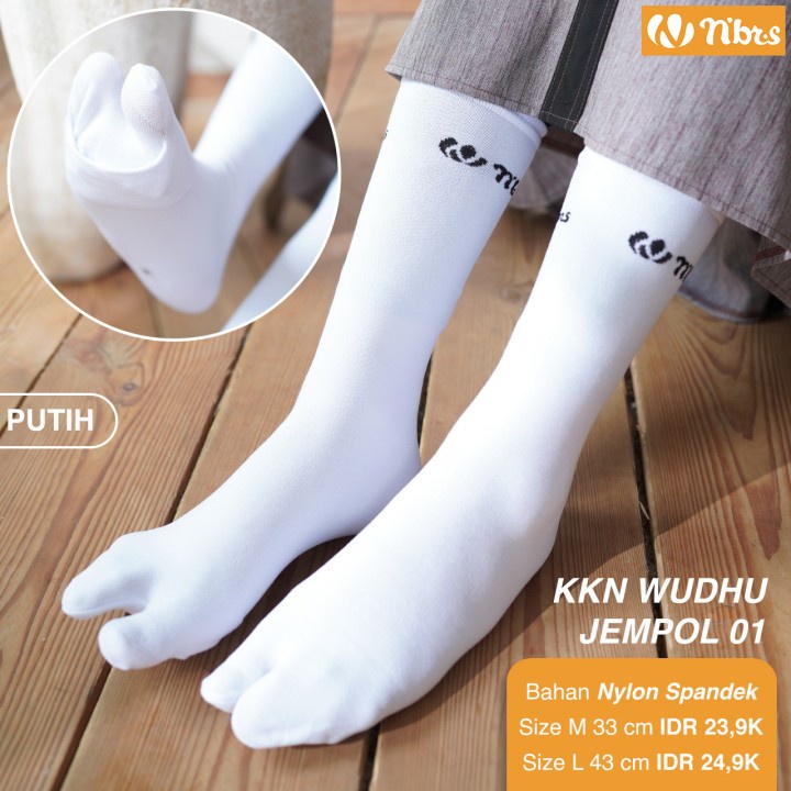 Kaos Kaki Nibras KKN WUDHU JEMPOL 001 size M size L / Fashion Muslim