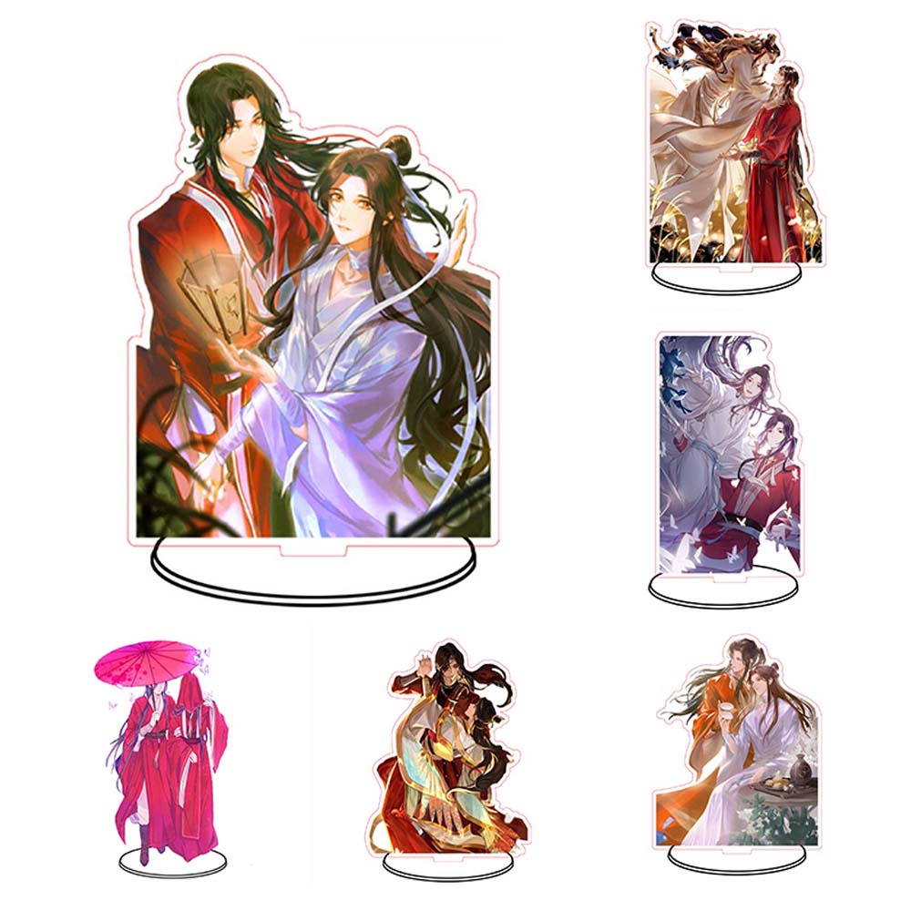 REBUY Fashion Tian Guan Ci Fu Cartoon Anime Figure Model Plate Figure Model Toys Xie Lian Collection Model Ornaments Stand Model Toys Hua Cheng Acrylic Acrylic Stand Figure