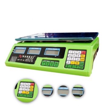 NANKAI Scale Kitchen Timbangan Buah Meja Digital 35kg / Laundry Scale / Timbangan Dapur Duduk Digital Computing Scale 35kg Double Display / Timbangan Buah 35kg Besi Stainless Duduk Sembako Telor Kue Tepung Buah Sayur Daging Ikan Barang