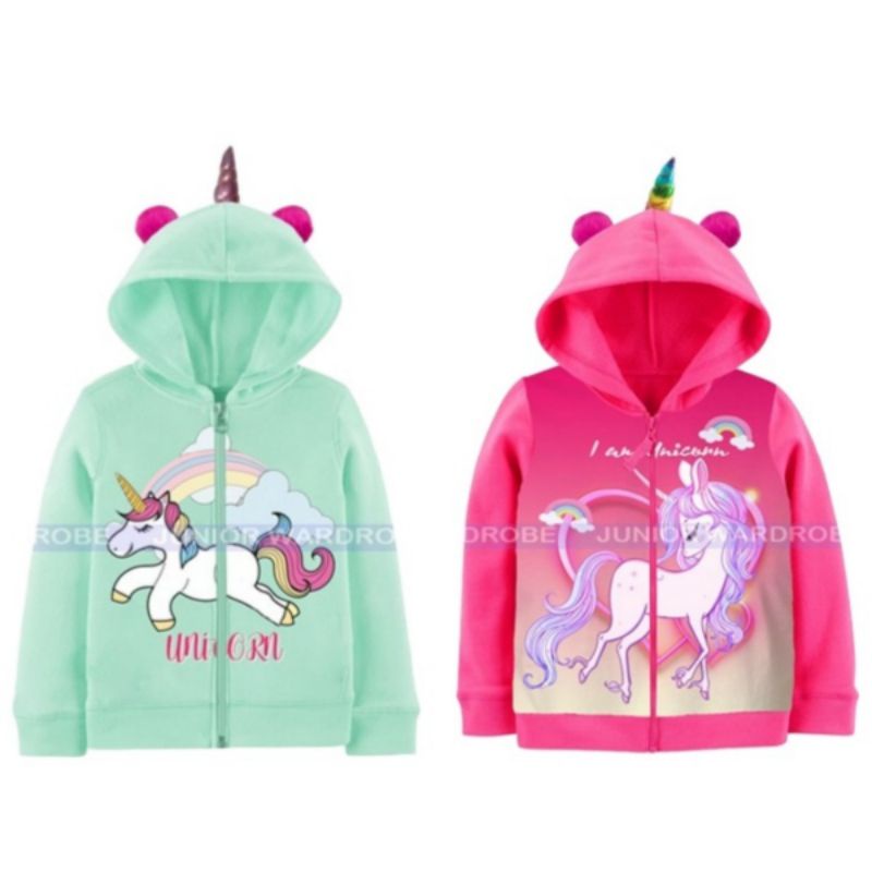 Jaket Anak Perempuan Cewek Girl Unicorn JW2602 Kids 2 3 4 5 6 7 Tahun