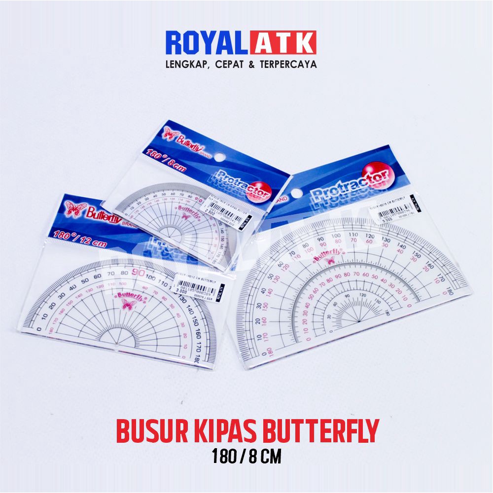 

Busur 180 Derajat Kipas Tanpa Lubang Butterfly