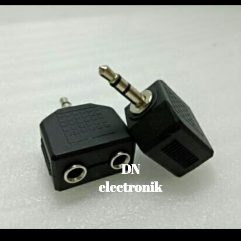 converter audio 3,5mm to 3,5 to 3,5mm cabang Splitter Jack audio