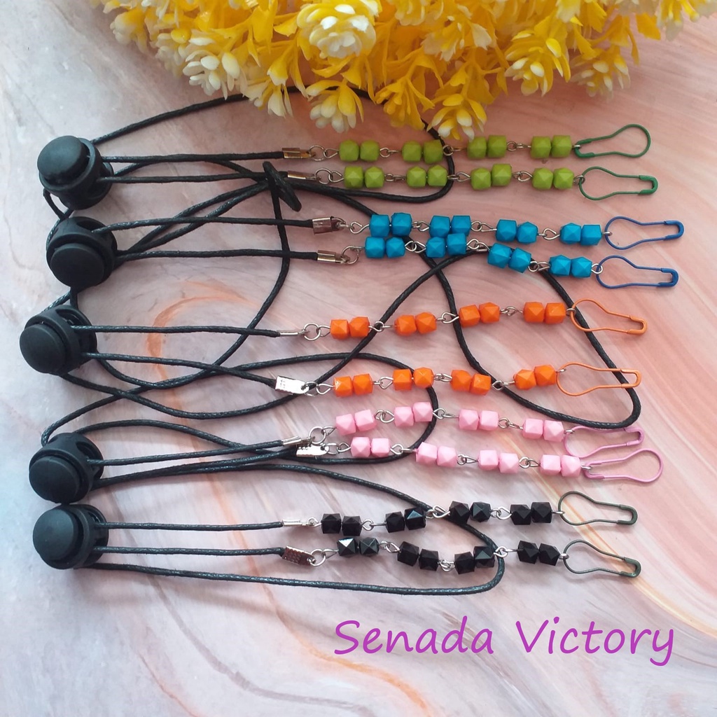 Senada Victory Tali Masker Manik Persegi 2 in 1 konektor Adjustable SVML003