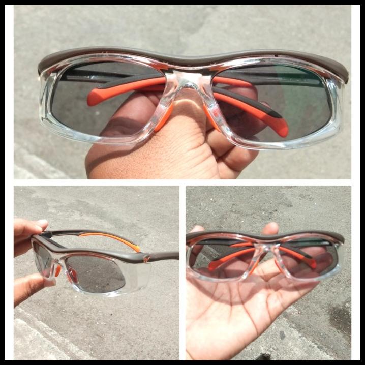Kacamata Safety Kacamata Lensa Anti Radiasi Photocromic-Frame Orange