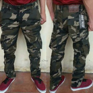 Celana Cargo Panjang Army loreng