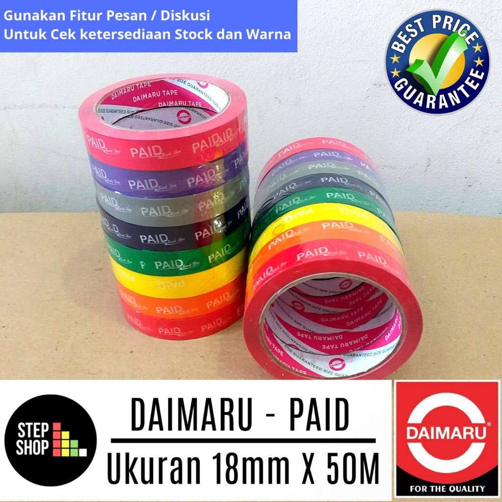 

HJK DAIMARU PAID - LAKBAN PAID - PRINTING PAID - SEGEL PAID - 18MM x 50M