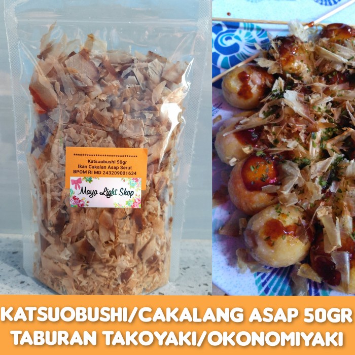 

MURAH katsuobushi cakalang asap takoyaki okonomiyaki bahan masakan jepang