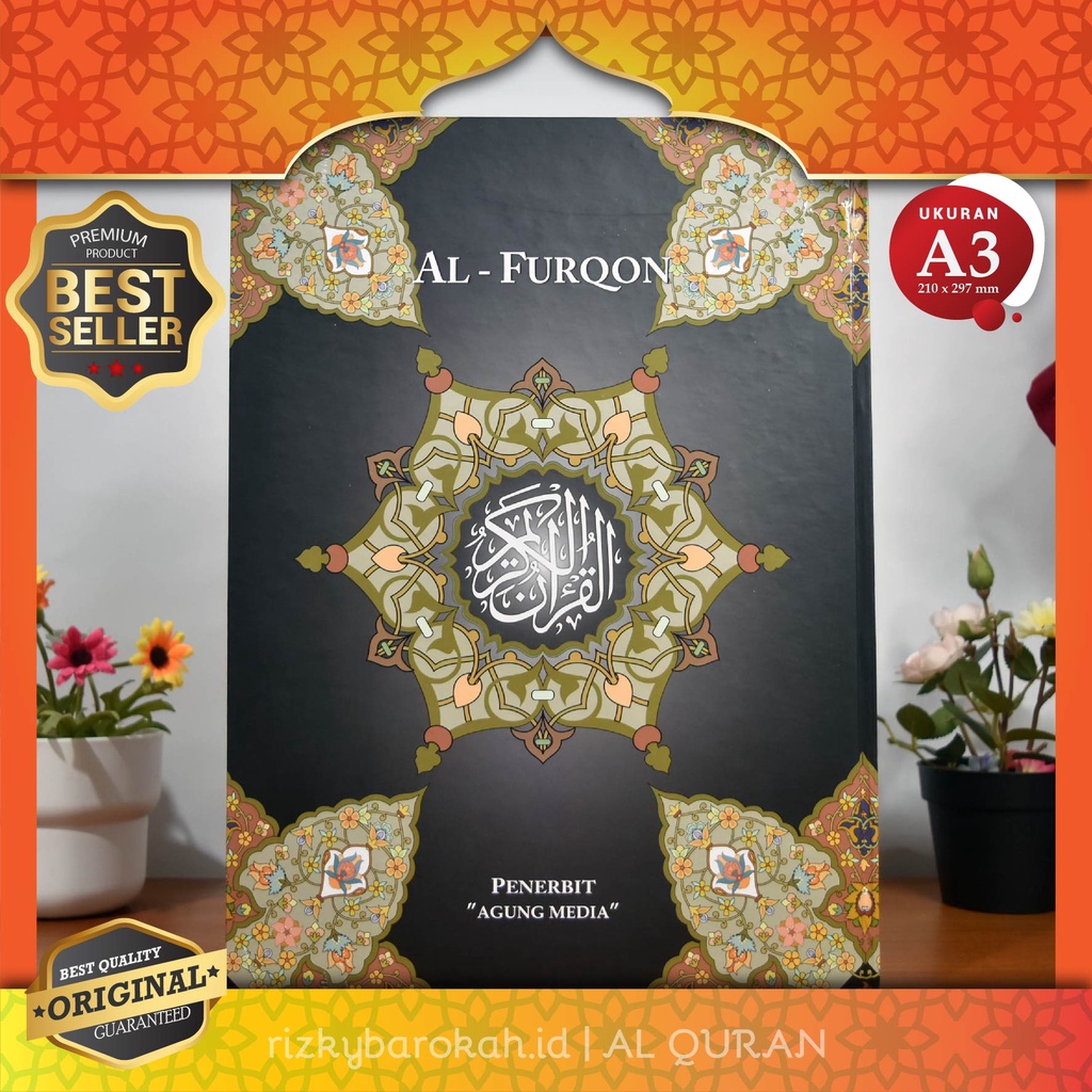 Qur'an Al Furqon B4 (27x36cm) Penerbit Agung Media, Alquran Jumbo B4, Al Quran Lansia Tulisan Besar