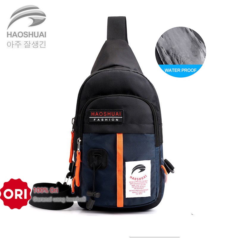 HAOSHUAI 209 Tas Selempang Pria Waistbag Pria Waterproof WATCHKITE WKOS