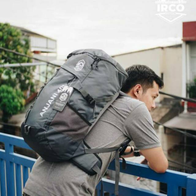(BAYAR DITEMPAT) TAS OUTDOOR SEMI CARRIER ANJANI 40L DAYPACK DAYLITE WAIST BAG OLAHRAGA GREY
