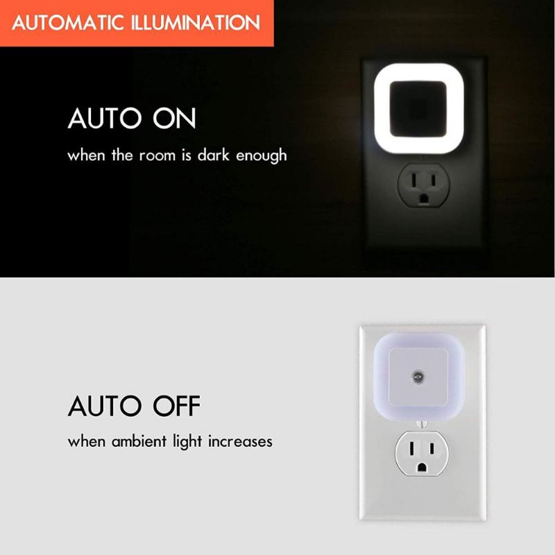 Lampu Tidur LED Sensor Cahaya - Dekorasi Ruang Night Lamp - Lampu Tidur Mini LED Sensor Cahaya - Lampu Tidur Colok Listrik Dinding