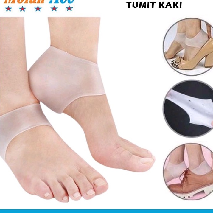 PELINDUNG TUMIT KAKI GEL SILIKON LEMBUT BANTALAN ALAS SEPATU ANTI