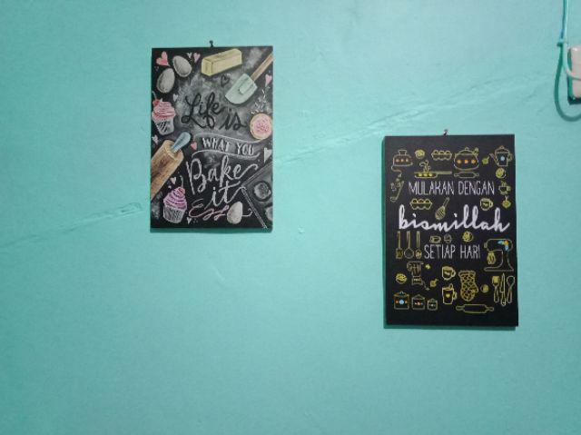 Hiasan Dinding Dekorasi Dapur Walldecor Chalkboard Motif 