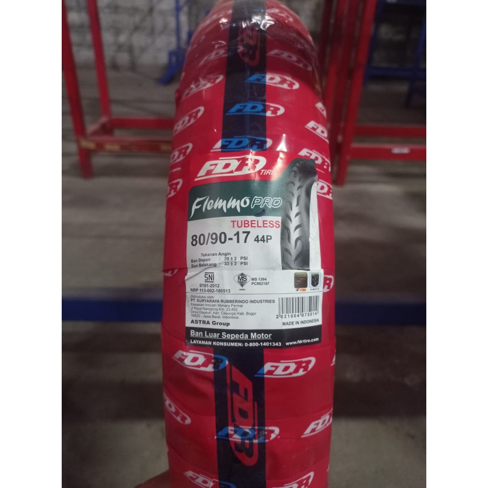 Ban motor bebek FDR Flemmo Pro 80 90 17 Tubeless