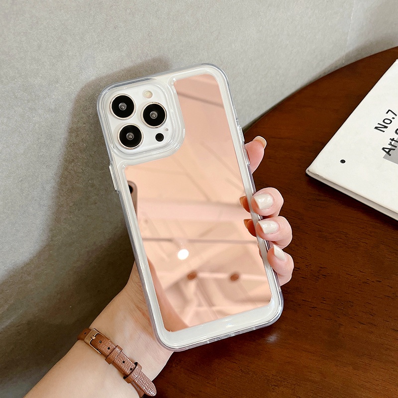 Casing Hardcase iPhone 11 Pro MAX 12 13 Pro MAX 12 Pro X XS MAX XR shockproof Aksen Cermin