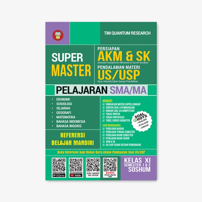 Yrama Widya - Super Master Persiapan AKM & SK SMA Kelas XI Soshum