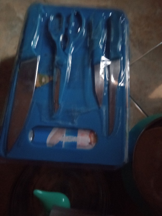 Termurah Pisau Talenan Pisau 5 Set Serbaguna Gunting Pisau Roti Pisau Daging Pisau Sayuran