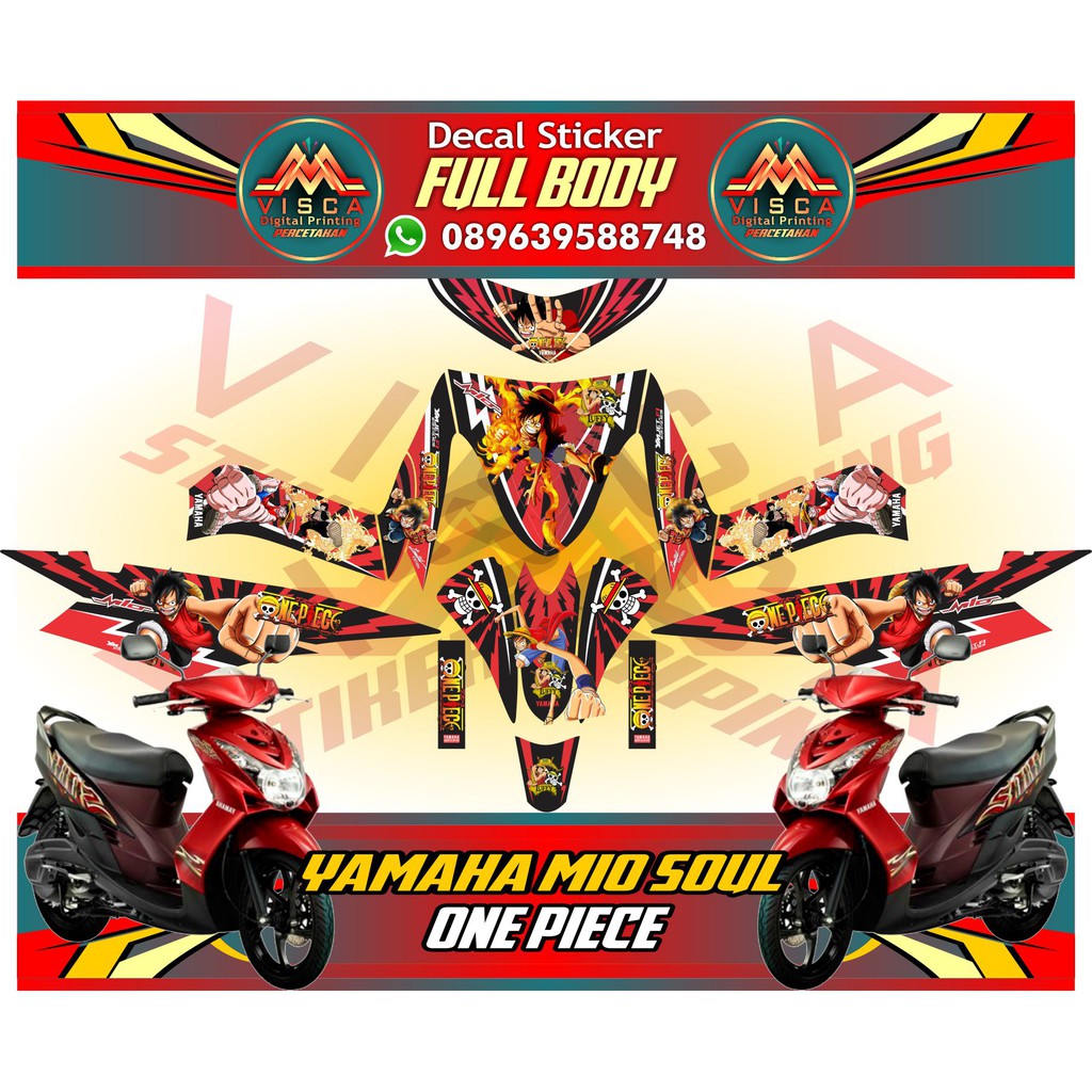 Stiker Motor Mio Soul Decal Motor Mio Soul Striping Mio Soul One