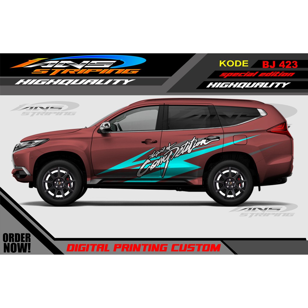 STICKER MOBIL PAJERO, FOERTUNER / DECAL STIKER MOBIL / STIKER PAJERO / VARIASI STIKER MOBIL
