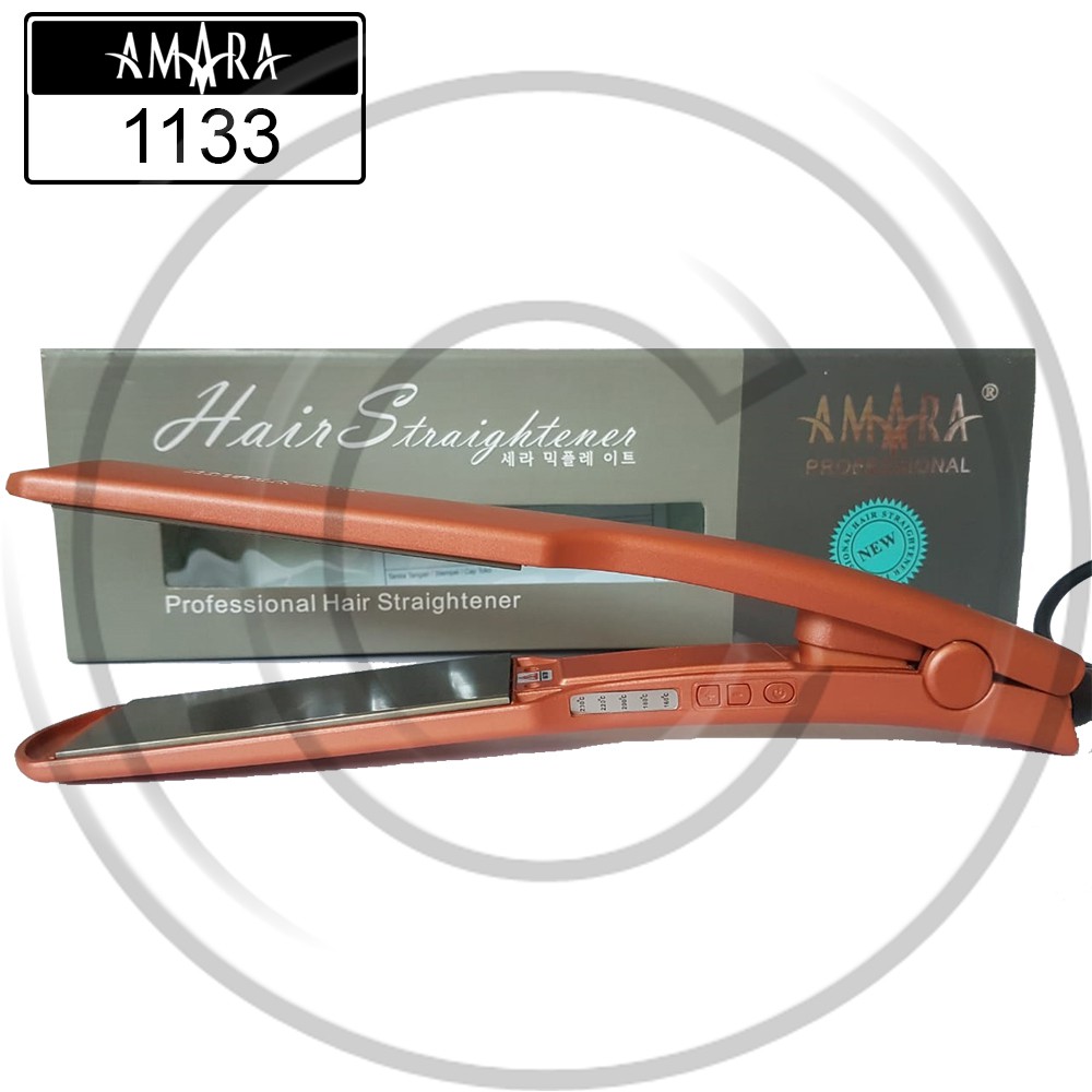 AMARA / AM-1133 / Catokan Rambut 2in1 Lurus &amp; Curly Plat Lebar Proffesional