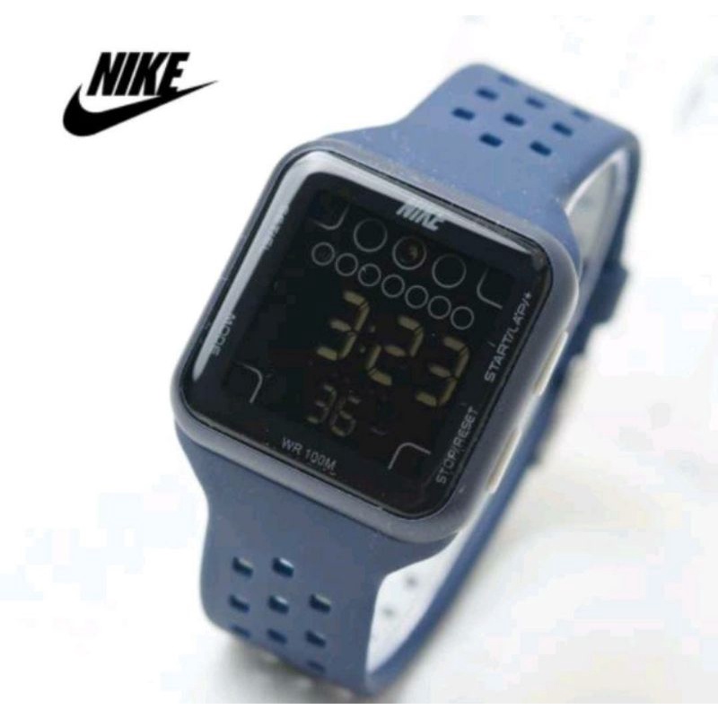 Jam Tangan Kotak Jam Tangan Digital Sporty Stylish Fashion Jam Tangan Rubber Anti Air Unisex