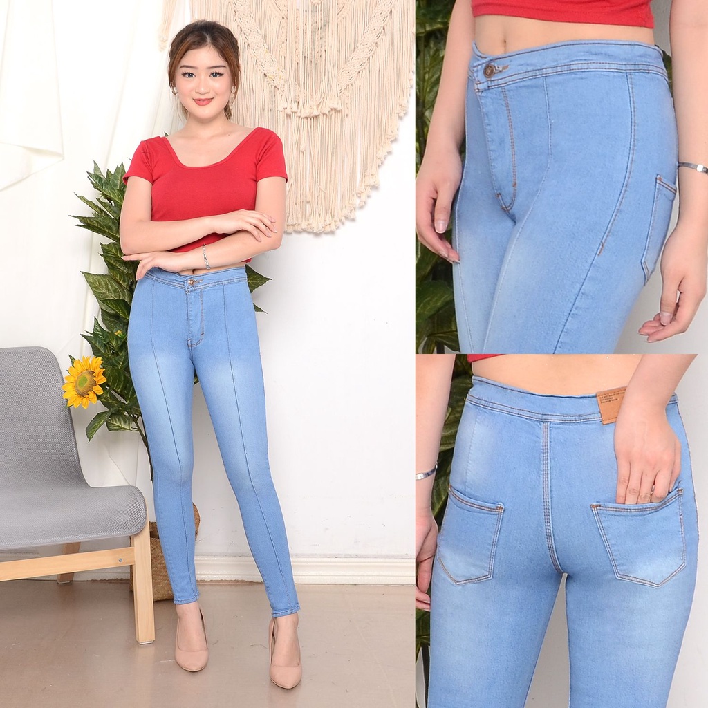 CELANA JEANS HIGH WAIST 27-34 // HIGHWAIST HW LIPAT TULANG TENGAH