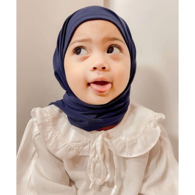 pashmina bayi / pashmina bayi / (DIJAHIT DAGU) hijab pastan jersey / 0-3thn / jilbab pastan ukuran 120cmx40cm