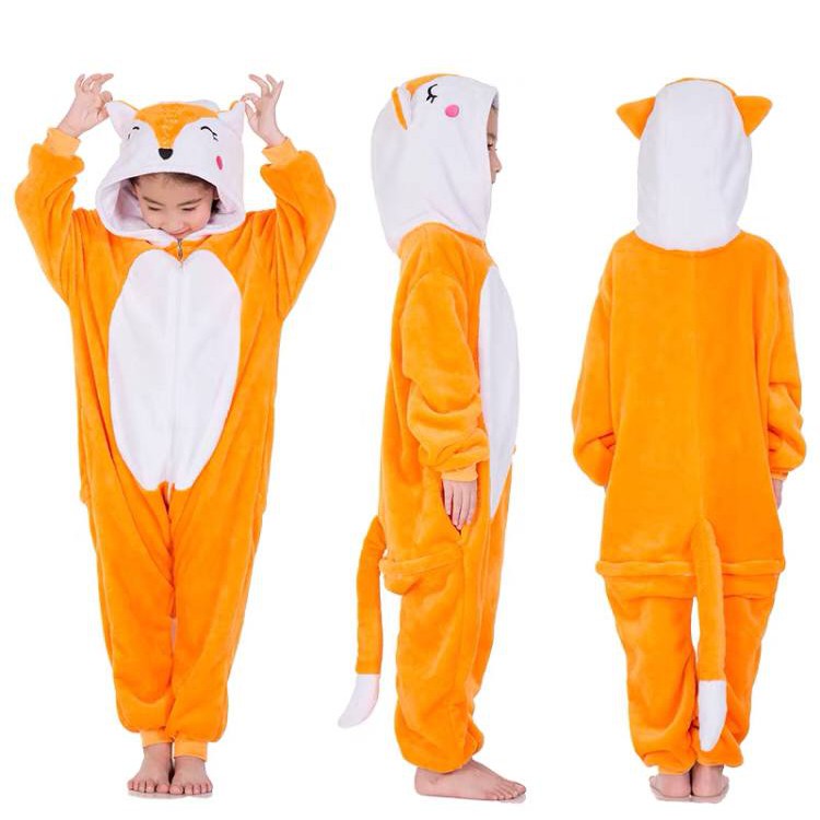 KOSTUM ONESIE FOX RUBAH SERIGALA WOLF PIYAMA COSPLAY ANAK