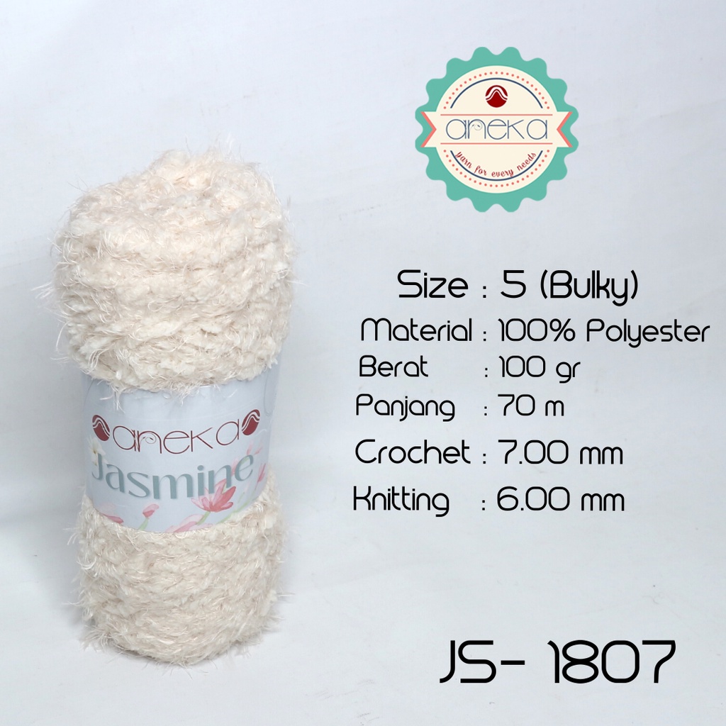 Benang Rajut Bulu Halus Jasmine Yarn / Cashmere Plush - 1807