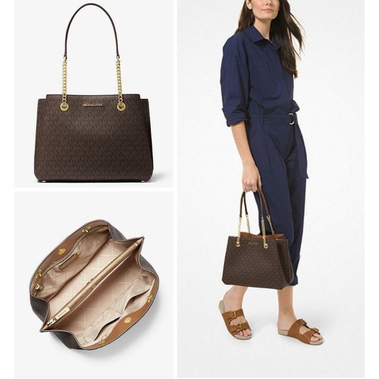 MK teagen large long drop shoulder bag