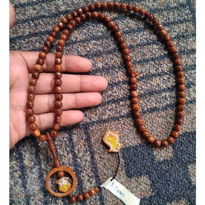 tasbih kokka bulat ± 7 mm ( 7mm )  99 butir bulan terompah doble