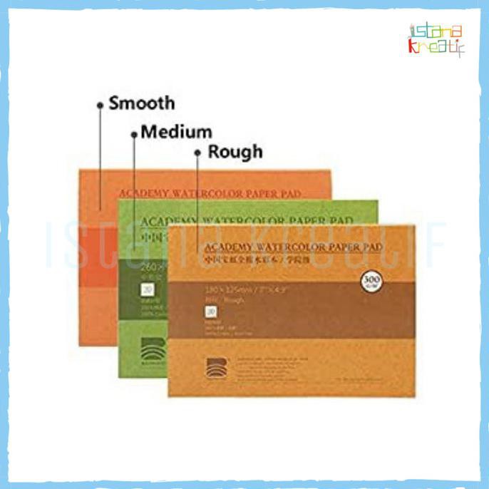 

Promo Baohong Academy Watercolor Paper Pad 180 x 125 mm 20 Lembar 300 Gsm - HOT PRESS