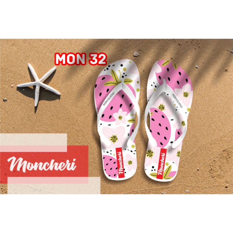 Sandal Jepit Wanita Printing Moncheri MON 32 Sandal Terbaru