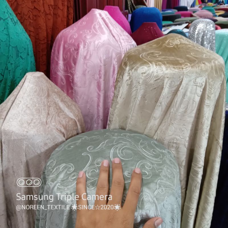 HARGA/0,5 M / KAIN BELUDRU STRETCH / KAIN BLUDRU MOTIF PREMIUM MEWAH / BAHAN BLUDRU MARTIN VELVET
