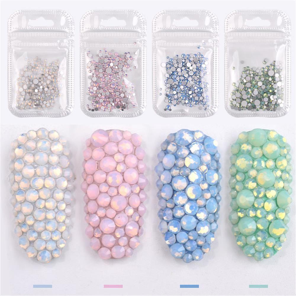 Suyo Opal Nail Rhinestones Baru SS4-SS20 Manicure Dekorasi Nail Art Kristal