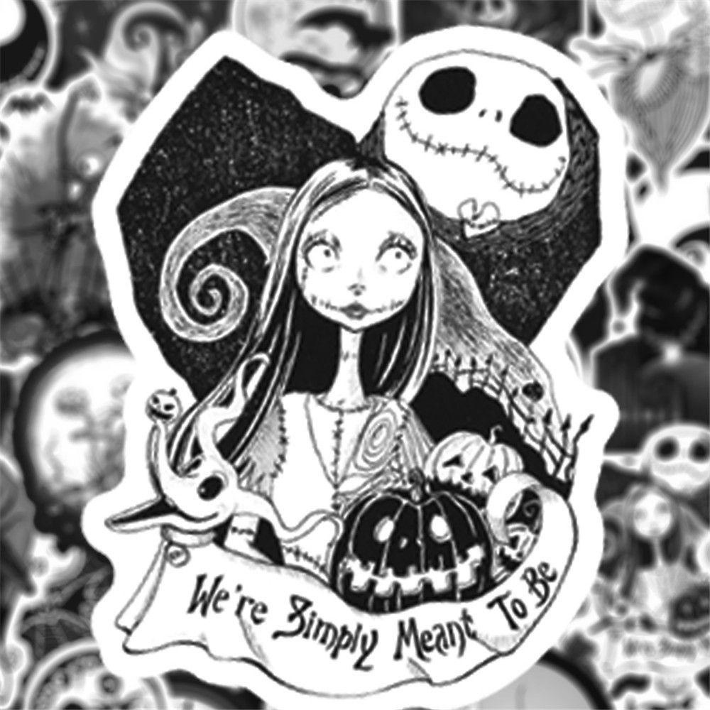 Agustina Kartun Jack Stiker Bagasi Gitar Kulkas Multi Use Notebook Graffiti Stiker Stiker Poster Untuk Mobil Gitar Graffiti Sticker The Nightmare Before Christmas