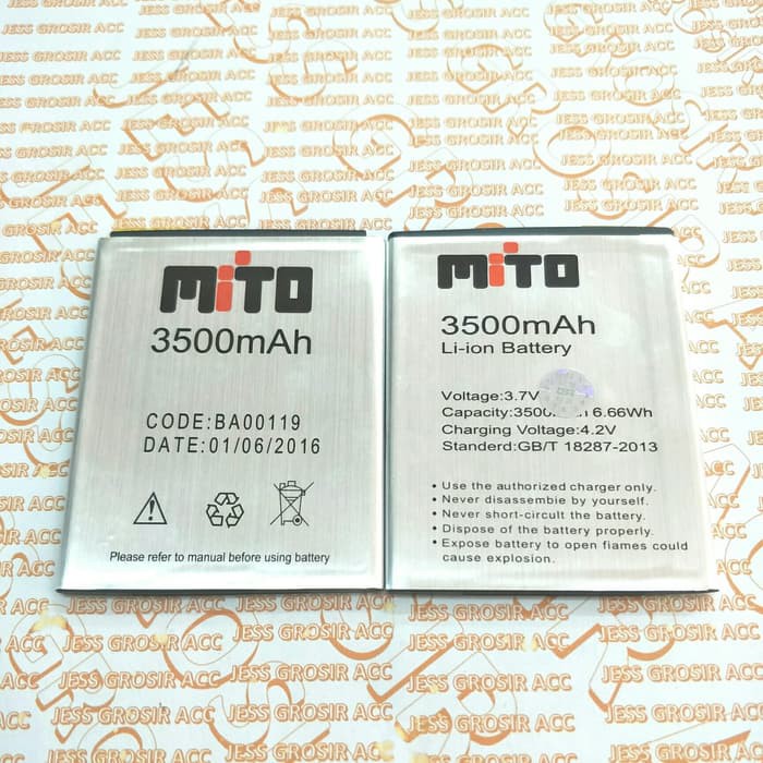 Baterai Battery Double Power MITO BA-00119 A550 FANTASY Style