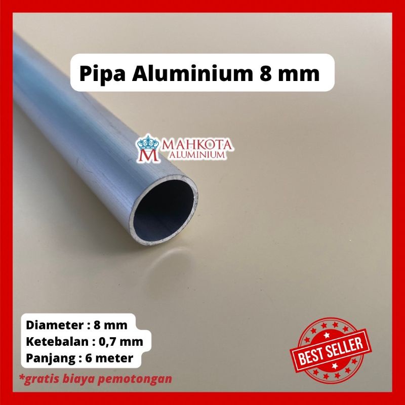 PIPA ALUMINIUM 8 MM