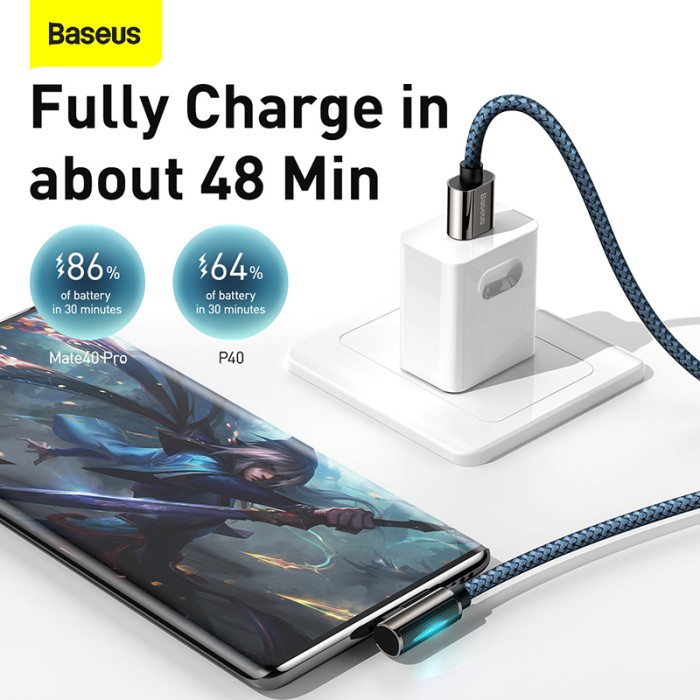 BASEUS Kabel Legend Series Elbow Fast Charging Data Cable USB to Type-C 66W - CACS