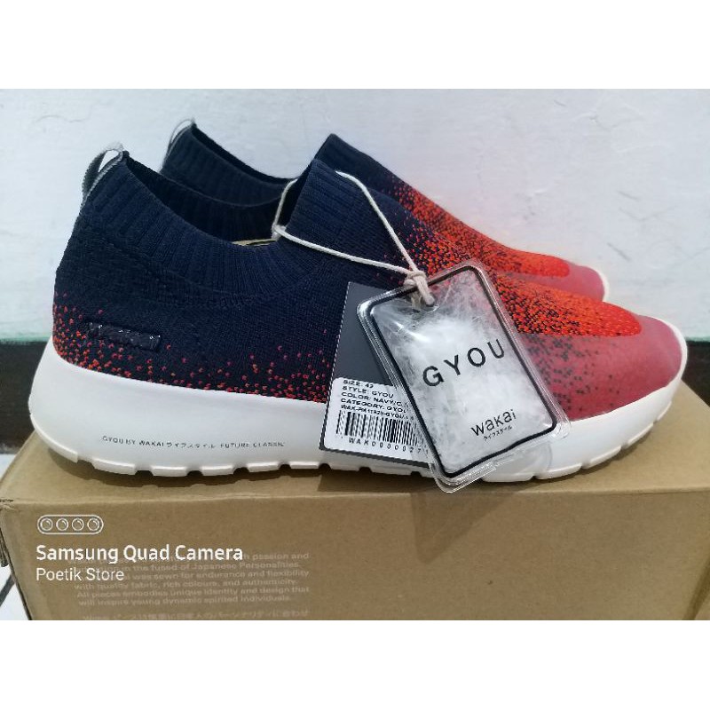 Sepatu Pria Wakai Gyou Navy/Cherry Original