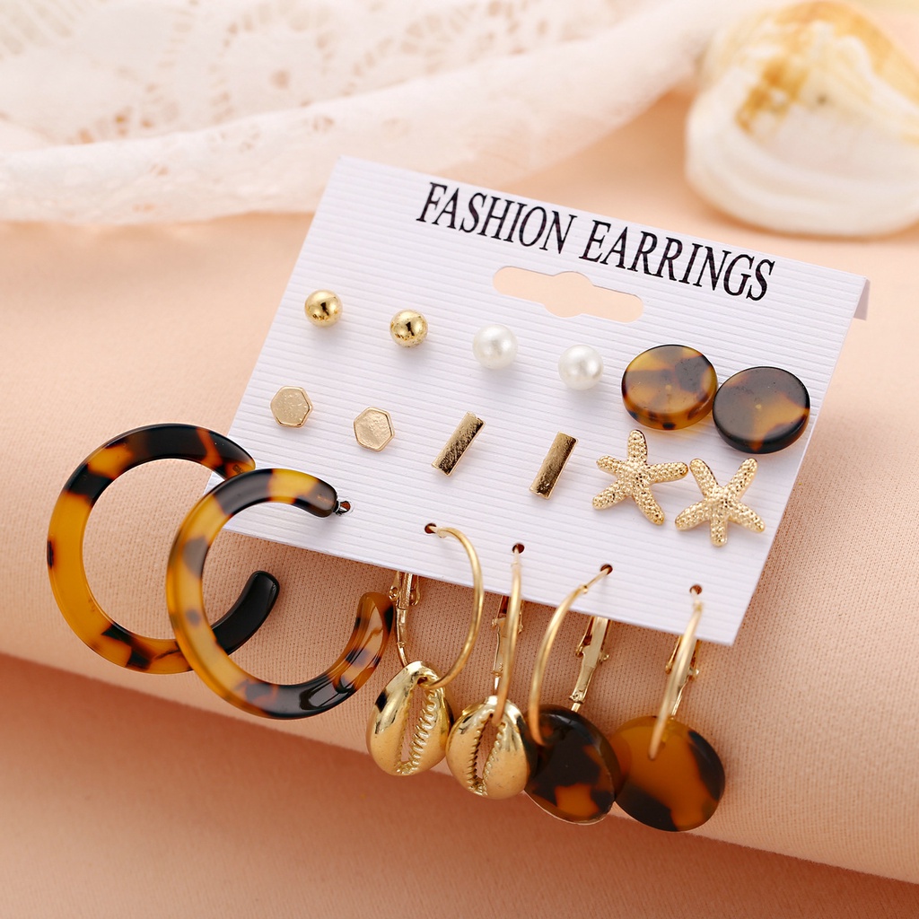 Set Anting Stud Hias Mutiara Kristal Rumbai Gaya Elegan Untuk Wanita