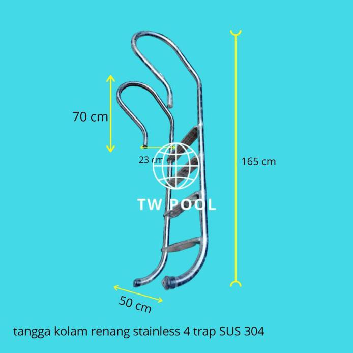 Tangga Kolam Renang 4 Trap Free Ongkir